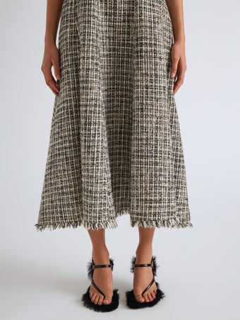 Proenza Schouler Front full length image of model wearing Mimi Dress in Crepe Jersey in Sea