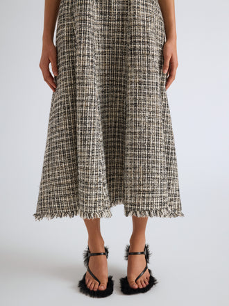 Proenza Schouler Front full length image of model wearing Mimi Dress in Crepe Jersey in Sea