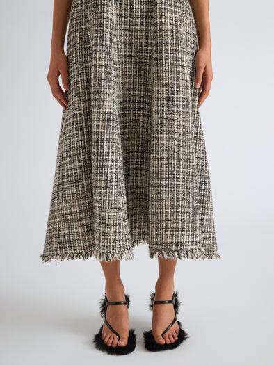 Proenza Schouler Front full length image of model wearing Mimi Dress in Crepe Jersey in Sea