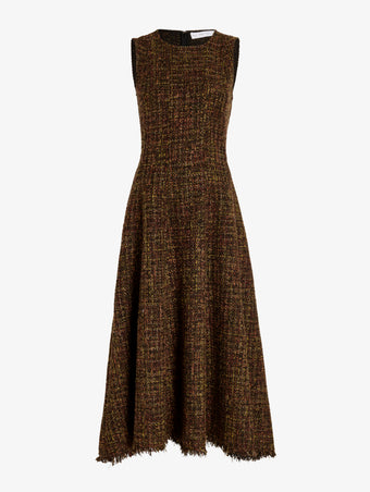 Proenza Schouler Still Life image of Beatrix Dress in Tweed in Henna Multi