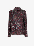 Proenza Schouler Still Life image of Ansel Top in Printed SoftTwill in Coffee Multi