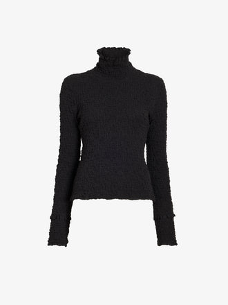 Proenza Schouler Still Life image of Harriet Top in Jersey Jacquard in Black