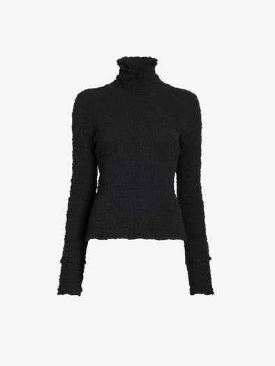Proenza Schouler Still Life image of Harriet Top in Jersey Jacquard in Black