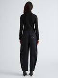 Proenza Schouler Back full length image of model wearing Harriet Top in Jersey Jacquard in Black
