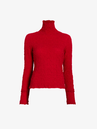 Proenza Schouler Still Life image of Harriet Top in Jersey Jacquard in Red