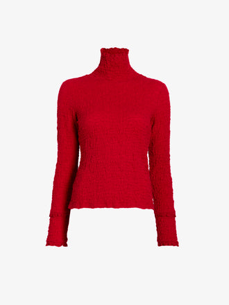 Proenza Schouler Still Life image of Harriet Top in Jersey Jacquard in Red