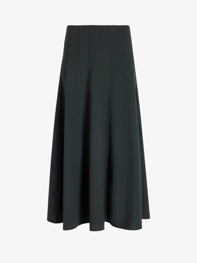 Proenza Schouler Still Life image of Heidi Skirt in Stretch Cotton in Dark Green