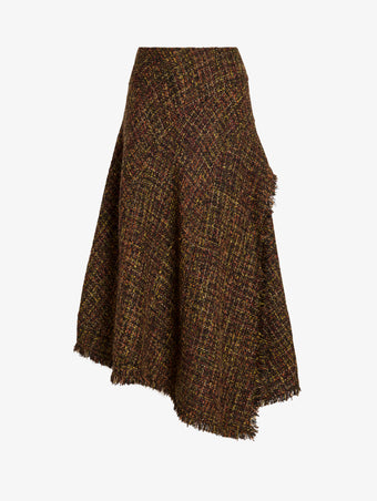 Proenza Schouler Still Life image of Layne Skirt in Tweed in Henna Multi