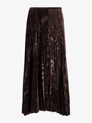 Proenza Schouler Still Life image of Daphne Skirt in Crushed Velvet in Coffee