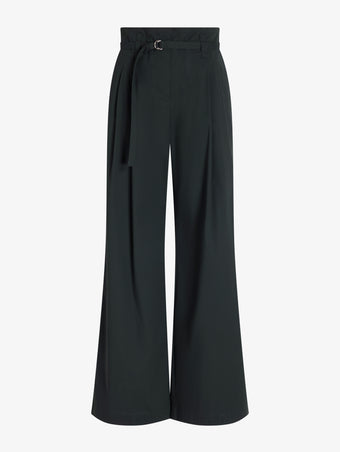 Proenza Schouler Still Life image of Raver Pant in Stretch Cotton in Dark Green