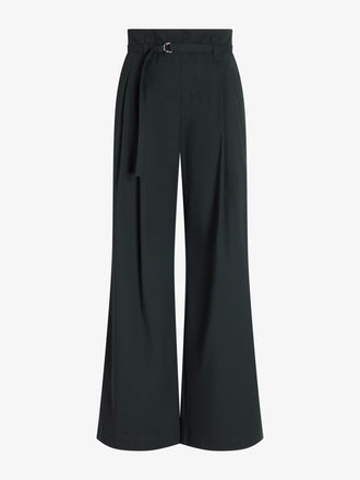 Proenza Schouler Still Life image of Raver Pant in Stretch Cotton in Dark Green