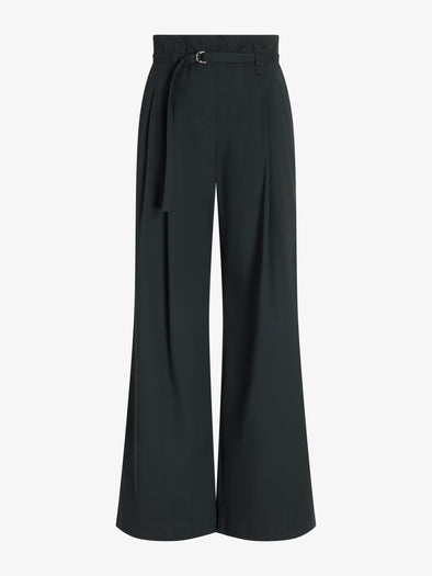 Proenza Schouler Still Life image of Raver Pant in Stretch Cotton in Dark Green