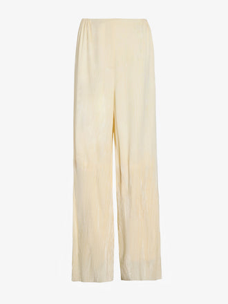 Proenza Schouler Still Life image of Meadow Pant in Crushed Velvet in Pale Yellow