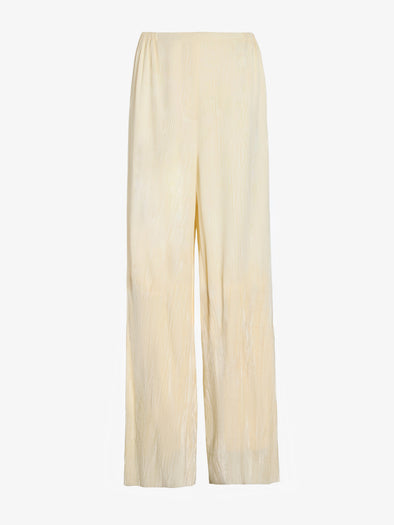 Proenza Schouler Still Life image of Meadow Pant in Crushed Velvet in Pale Yellow
