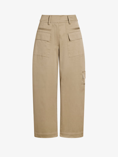 Proenza Schouler Still Life image of Talla Pant in Cotton Twill in Wood