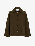 Proenza Schouler Still Life image of Nelly Jacket in Melange Merino in Olive