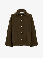 Proenza Schouler Still Life image of Nelly Jacket in Melange Merino in Olive