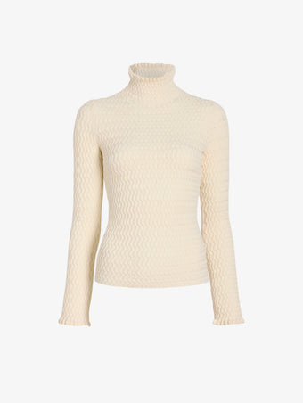 Proenza Schouler Still Life image of Juniper Sweater in Cable Knit in Vanilla