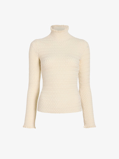 Proenza Schouler Still Life image of Juniper Sweater in Cable Knit in Vanilla