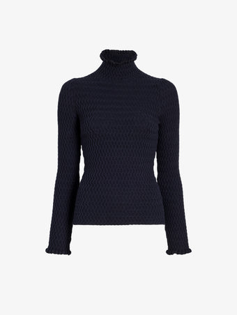 Proenza Schouler Still Life image of Juniper Sweater in Cable Knit in Navy
