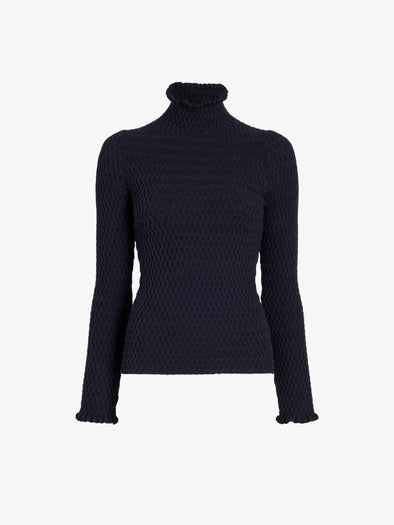 Proenza Schouler Still Life image of Juniper Sweater in Cable Knit in Navy