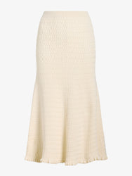 Proenza Schouler Still Life image of Magnolia Skirt in Cable Knit in Vanilla