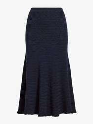 Proenza Schouler Still Life image of Magnolia Skirt in Cable Knit in Navy