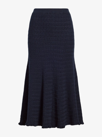 Proenza Schouler Still Life image of Magnolia Skirt in Cable Knit in Navy