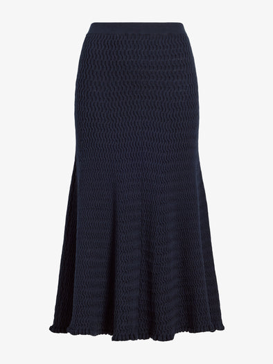 Proenza Schouler Still Life image of Magnolia Skirt in Cable Knit in Navy