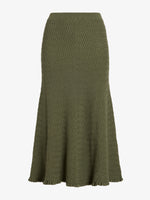 Proenza Schouler Still Life image of Magnolia Skirt in Cable Knit in Dark Olive