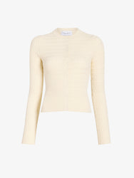 Proenza Schouler Still Life image of Marci Cardigan in Cable Knit in Vanilla