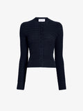 Proenza Schouler Still Life image of Marci Cardigan in Cable Knit in Navy