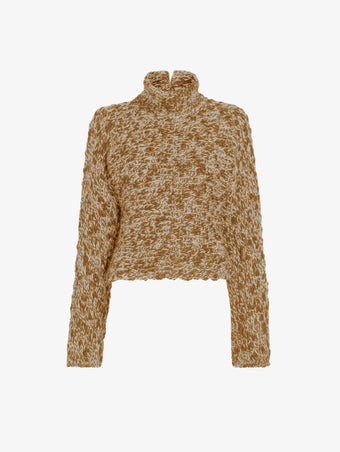 Proenza Schouler Still Life image of Pippa Sweater in Multi Yarn in Oat Melange