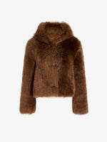 Proenza Schouler Still Life image of Michelle Hooded Shearling in Caramel