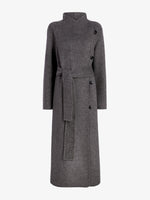 Proenza Schouler Still Life image of Senna Coat in Double Face Twill in Charcoal