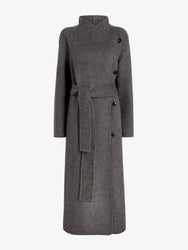 Proenza Schouler Still Life image of Senna Coat in Double Face Twill in Charcoal