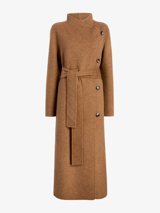 Proenza Schouler Still Life image of Senna Coat in Double Face Twill in Khaki