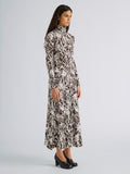 Proenza Schouler Front full length image of model wearing Mabel Dress in Jersey in Pale Blue Multi