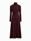 Proenza Schouler Still Life Image of Mabel Dress in Jersey in Malbec Multi 