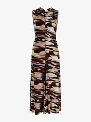 Proenza Schouler Still Life image of Audrey Dress in Printed Soft Jersey in Moss Multi