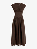 Proenza Schouler Still Life image of Nyssa Dress in Tech Cotton in Cocoa
