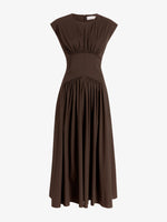 Proenza Schouler Still Life image of Nyssa Dress in Tech Cotton in Cocoa