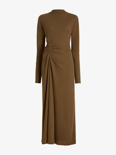 Proenza Schouler Still Life image of Minna Dress in Twisted Rib in Fatigue