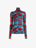 Proenza Schouler Still Life image of Harriet Top in Printed Soft Jersey in Poppy Multi