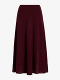 Proenza Schouler Still Life image of Phyllis Skirt in Ladder Stripe in Black Wine