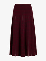 Proenza Schouler Still Life image of Phyllis Skirt in Ladder Stripe in Black Wine
