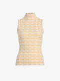 Proenza Schouler Still Life image of Lucy Top in Check Knit in Lemon Multi