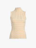 Proenza Schouler Still Life image of Lucy Top in Check Knit in Lemon Multi