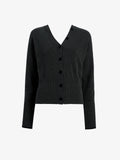 Proenza Schouler Still Life image of Lila Top in Wool Jersey Knit in Charcoal
