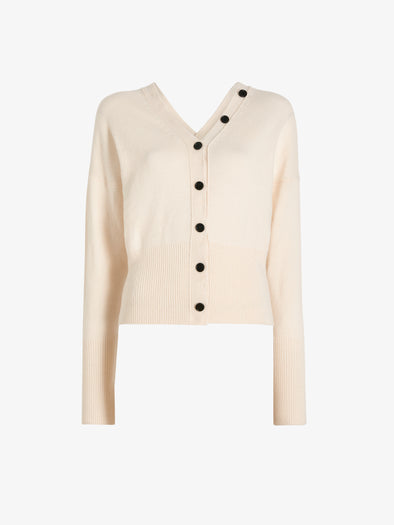 Proenza Schouler Still Life image of Lila Top in Wool Jersey Knit in Pearl
